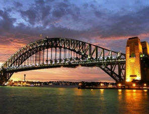 Sydney Harbour Bridge on our Twilight Tall Ships Dinner Cruise